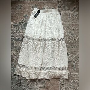 White maxi skirt